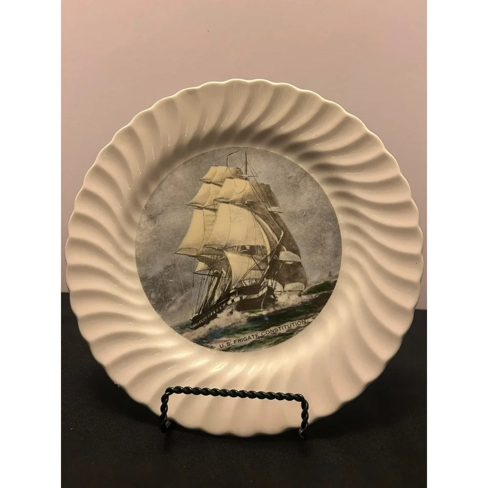 Vintage US Frigate Constitution plate